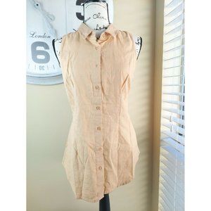 Venus Women's Size Medium Sleeveless Button Up Blouse Top